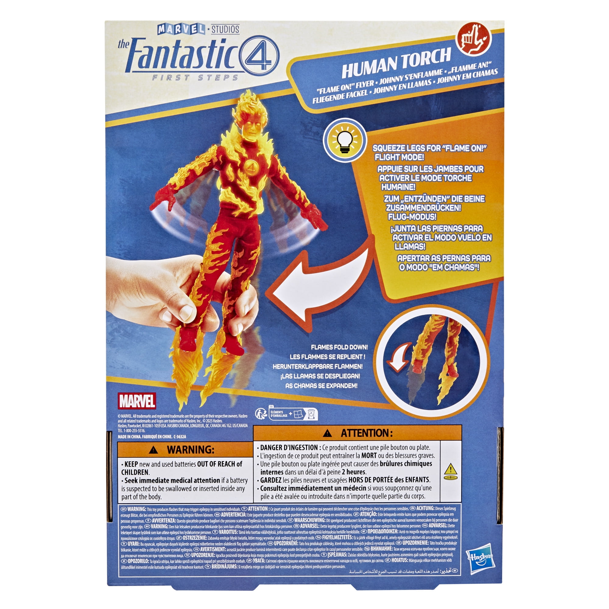 Marvel Studios The Fantastic Four: First Steps Human Torch Flame-On Flyer Action Figure