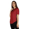 thumbnail image 3 of Inkmeso Regular Fit Solid Round NeckTop For Womens Casual Short Sleeves Soft Tee Tops, 3 of 7
