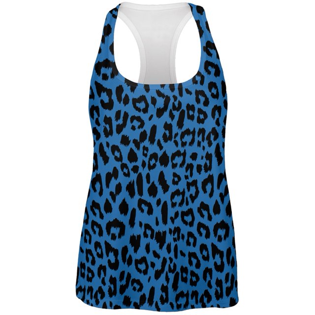 Débardeur Dos Nageur pour Femmes à Imprimé Guépard Bleu Partout