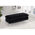 thumbnail image 2 of Meridian Furniture Naomi Pouf en Velours Noir, 2 of 5