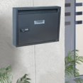 thumbnail image 4 of Rongfmy Locking Wall Mount Mailbox, Mail Boxes Outdoor with Combination Lock, Key Drop Black, 4 of 9