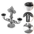 thumbnail image 3 of MasteelfCA European Style Candlestick Sturdy Alloy Candle Holder Christian Church Candlestick Religious Gift, 3 of 8