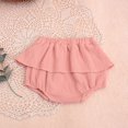 thumbnail image 2 of Dresses For Girls Linen Blended Cute Flower Triangle Culottes Solid Flower Girl Dress Watermelon Red -, 2 of 3