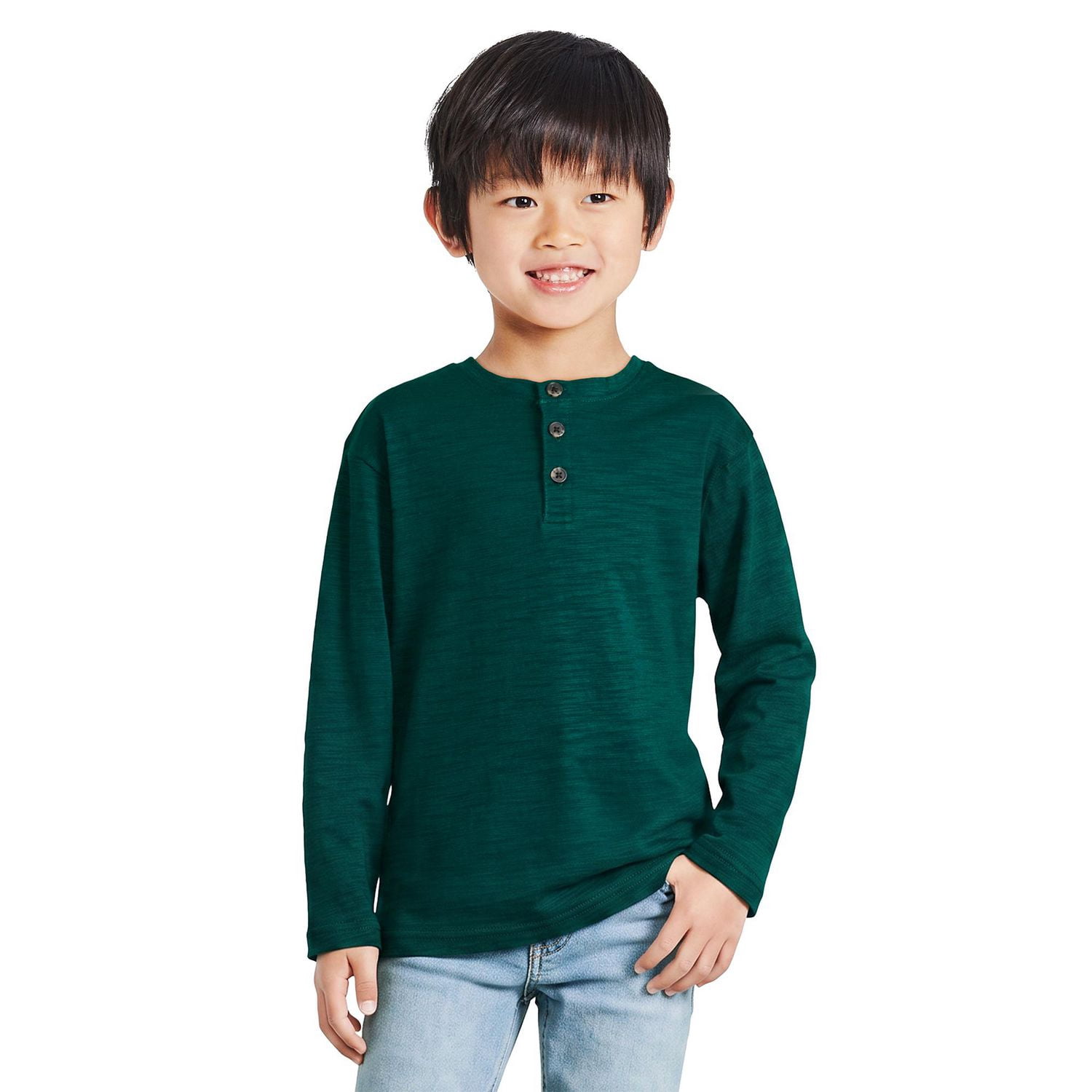 George Boys' Long-Sleeve Henley T-Shirt