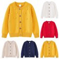 thumbnail image 1 of Zwiiyzr Chandails Garçons et Filles Enfants Ouvert à Boutons Manches Longues Cardigans en Tricot Cardigan Veste 2-8 Ans Rouge, 1 of 3