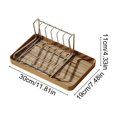 thumbnail image 3 of EGNMCR Kitchen Gadgets, Kitchen Accessories, Kitchen Utensils, Kitchen Tool Stainless Steel Kitchen Drying Rack With Tray Countertop Bowl Organizer For Home Use Plastic Drip Tray, 3 of 6