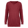 thumbnail image 5 of zanvin T-Shirts Surdimensionnés Chemises pour Femmes Unies Chandails d'Entraînement Décontractés Basiques Chandail à Manches Longues Classique Col Rond Hauts, 5 of 5