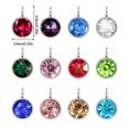 thumbnail image 3 of Birthstone Rhinestone Crystal Stainless Steel Silver Jewelry Making Crystal DIY DIY Accessories Decorations Pendants for Birthday deep purple, 3 of 6