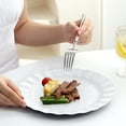 thumbnail image 4 of CaiYueKe 5pc Plates Snack Plates Small Plates Bone Spitting Plates Dining Table Storage Plates Dishwasher Safe Plastic Plates for Household Daily Use Party Gathering Dishware Set, 4 of 7