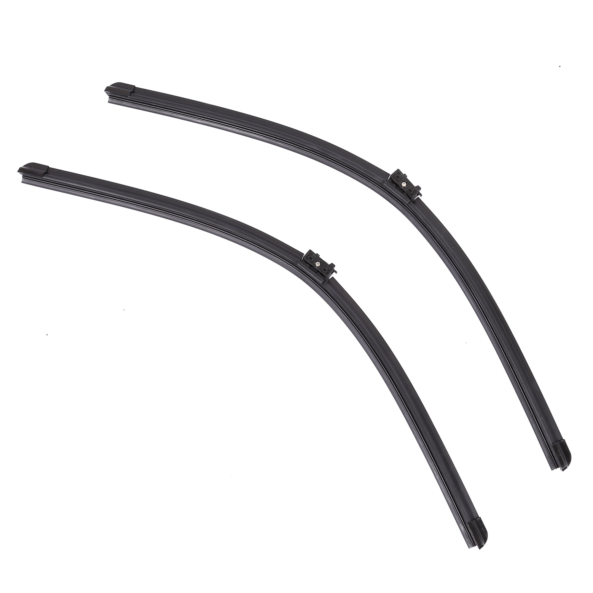 Refurbished Unique Bargains Front Windshield Wiper Blades, Graphite-Coated Rubber, Aerodynamic Spoiler, All-Season Synthetic Rubber, 22 Inch, Pack of 2, 2058205700