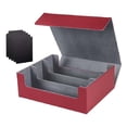 thumbnail image 1 of Esquirla Card Deck Box Holds 1800 Cards Game Card Storage Organizer Sports Cards Case Red and Gray, 1 of 8