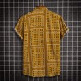 thumbnail image 4 of Cathalem Mens Beach Shirt Short Sleeve Button Down Shirts Big and Tall,Yellow M, 4 of 4