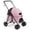 Pink, variant on Gymax Pet Stroller for Small Medium Dogs w/Swivel Front Wheels & One-Step Rear Brake Black