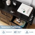 thumbnail image 3 of Commode Noire à 7 Tiroirs pour Chambre – Coffre en Bois Simplement Moderne, Tiroirs de Rangement Profonds, Commode Double Polyvalente pour Salon, Couloir, Entrée, 3 of 9