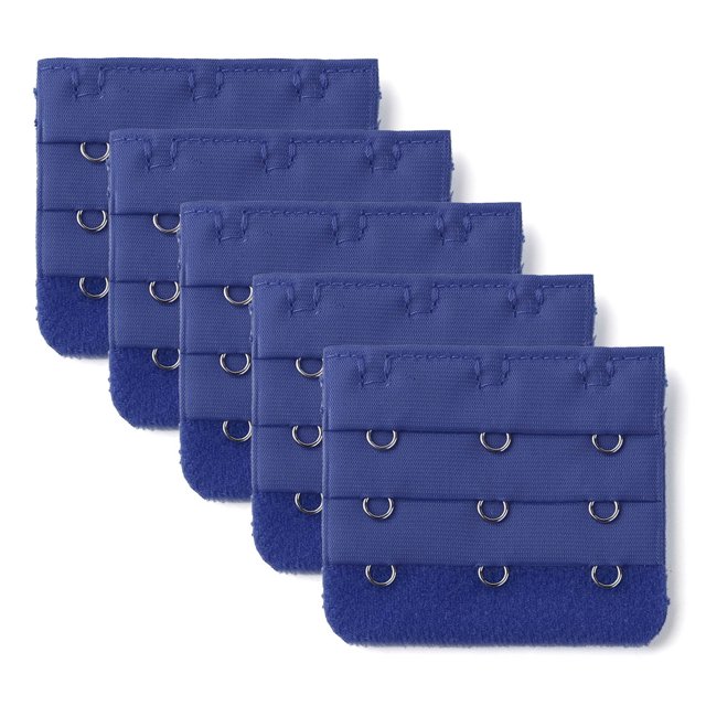INSPIRE CHIC Rallonges de Soutien-Gorge pour Femmes à 3 Crochets 3 Rangées Bretelle de Soutien-Gorge Extensible Boucle Crochets Bande de Soutien-Gorge Bleu Royal 5