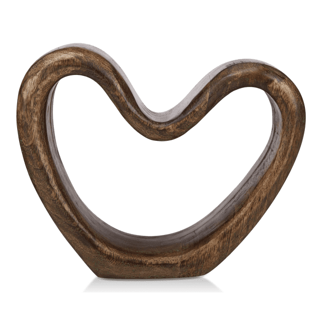 Bouclair Brown Decorative Mango Wood Heart