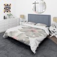 thumbnail image 1 of Designart « Shabby Gray Blush Cosmo I » Ensemble de Literie Shabby - Housse de Couette et Taies, 1 of 1