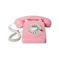 thumbnail image 1 of Téléphone Vintage à Cadran Rotatif à l'Ancienne avec Recomposition Téléphone Rétro Rose, 1 of 8