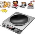 thumbnail image 1 of 3500-Watt Induction Hob, 10 Temperature Settings, Newbeew Portable Multifunctional Stove Electric Heater with LCD Display & Knob Control, Powerful Heating Capability (R), 1 of 8