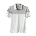 thumbnail image 2 of Adidas Mens Heathered 3-Stripes Colorblock Polo, S, WhiteVista Grey, 2 of 2