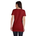 thumbnail image 4 of Inkmeso Long Length Notch Neck Top For Women Basic Cotton Tee Shirt w/ Pocket Patch Legging Top, 4 of 7