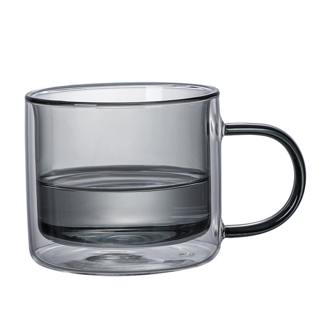 Double Layered Colored Glass Cup