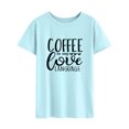 thumbnail image 4 of Hauts à Enfiler Imprimés Lettre "le Café Est Mon Amour" pour Femmes, 4 of 7