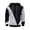 Black, variant on YUGYXL Sweatshirts for Men Fashion Color Block Hoodies Fleece Long Sleeve Casual Patchwork Hooded Pullover Tops with Pocket White XXL
