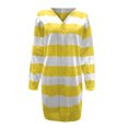 thumbnail image 2 of Long Cardigan pour Femmes Mode Femmes Décontracté Rayures Patchwork Manches Longues Chandail Cardigan Blouse Hauts Décontractés pour Femmes Hauts de Mode pour Femmes Hauts pour Femmes Décontractés, 2 of 5