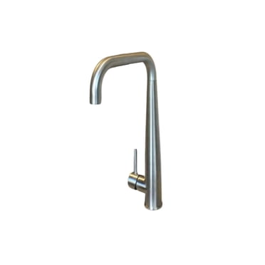 DROP Bath and Kitchen DR091016 Single Hole Stainless Steel Kitchen Sink Faucet with Rectangle shape in Chrome color