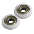 thumbnail image 2 of BQLZR 4pcs Ball Bearing Pulley Round Wheel 8x30x8.5mm Load 87KG White, 2 of 3