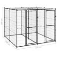 thumbnail image 4 of vidaXL Chenil Extérieur pour Chien en Acier avec Toit 4,84 M2, 4 of 4
