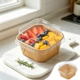 thumbnail image 1 of Birdeem Disposable Paper Takeout Boxes With Clear Lids, Square Bakery Packaging Containers for Desserts, Cakes, and Fruit, Bulk 50 Pack, 1 of 7