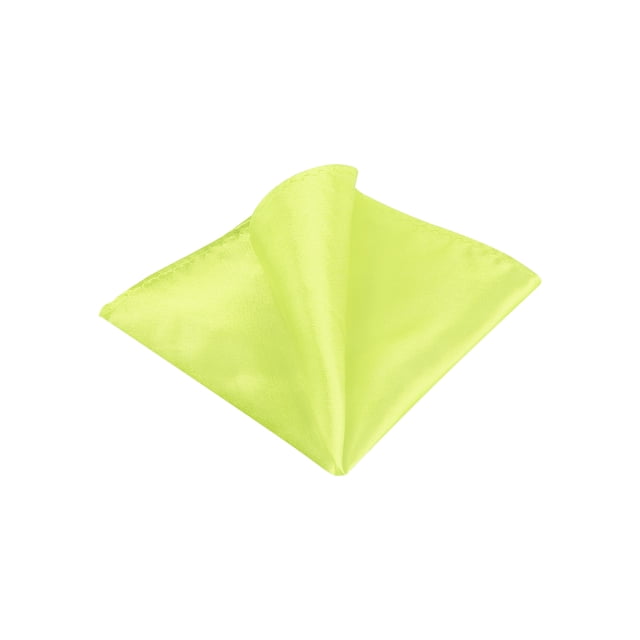 INSPIRE CHIC Men's Pocket Squares Solid Color Handkerchiefs for Wedding Party Bright Yellow