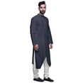 thumbnail image 3 of Atasi Designer Kurta For Boys Solid Cotton Button Down Indian Kurta For Men, 3 of 4