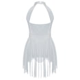 thumbnail image 4 of Runhomal Robe de Danse Ballet Sans Manches pour Filles Enfants, Robe de Patinage Artistique, Justaucorps de Gymnastique, Ballerine, Blanc&Noir 12, 4 of 7