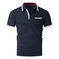 thumbnail image 3 of Male Spring Business Lapel T Shirt Bottoming Shirt Short Sleeve Shirt Patchwork Top Mens Turtle Neck Long Sleeve Tops Mens Large T Shirts Lightweight T Shirts Rayon Long Sleeve Shirt Men Neck Top for, 3 of 3