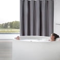 thumbnail image 3 of Plain Color Waterproof Polyester Shower Curtain, Thickened Bathroom Partition Curtain with Rust-Proof Grommets 48x72 Inch Lightweight & Odorless, 3 of 6