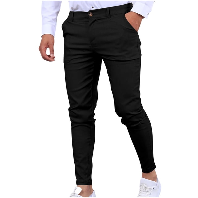 Mens Summer Straight Leg Daily Thin Casual Business Pants