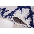 thumbnail image 4 of Ladole Rugs Grant Shaggy Casablanca Contemporary Abstract Small Runner Area Rug in Dark Blue White 2'7" x 4'11", 4 of 4