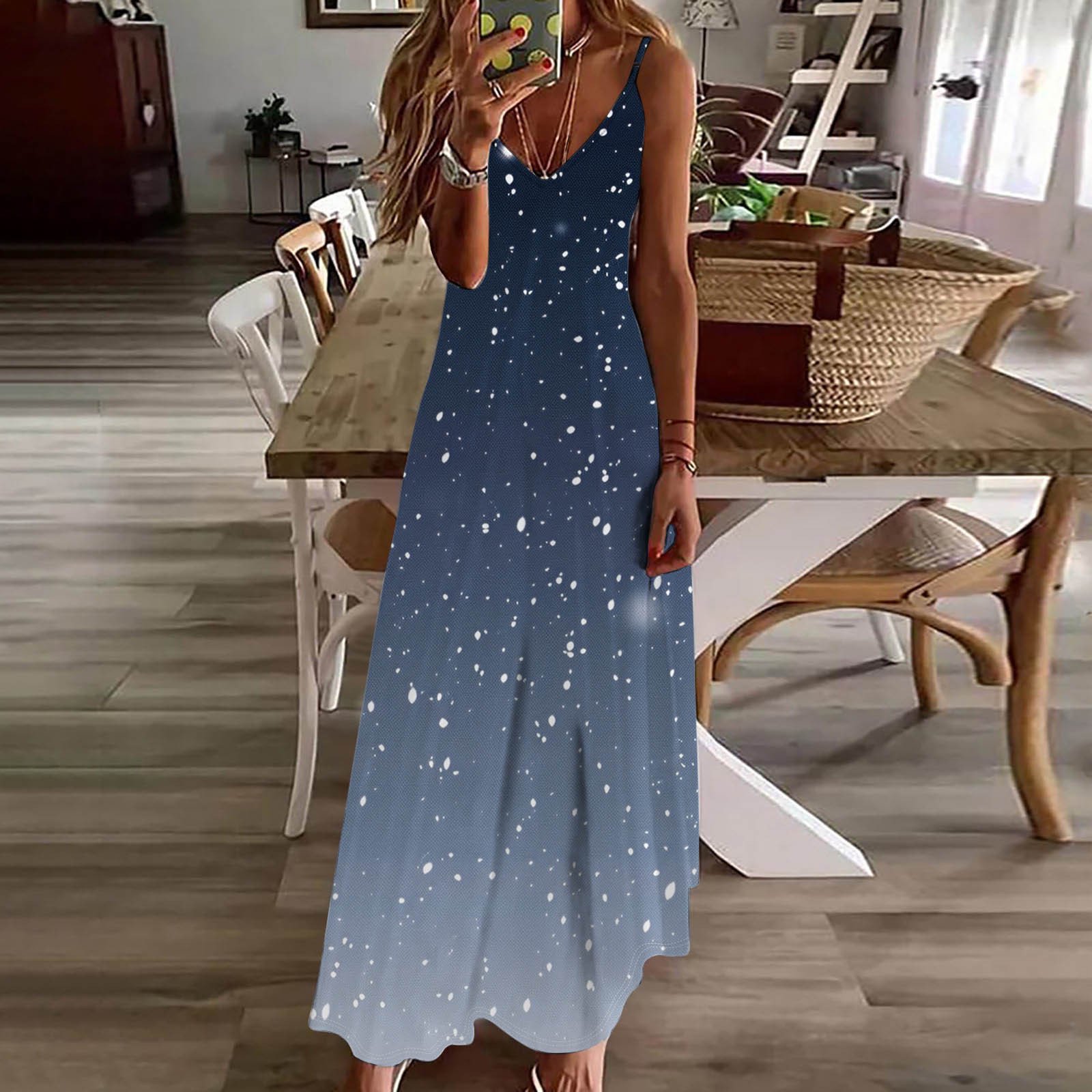 casual beach dresses online UPPADA Summer for Women Sleeveless Long Maxi Dress Strappy V Neck Hawaiian Dress Vacation Floral Spaghetti Strap Casual Boho Split Long Flowy Sundress Blue,XL COLOR:CAPRI BLUE Message me with the festive styles We need more shows…this