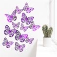 thumbnail image 4 of TIMIFIS Home Decor 12PCS 3D Metal Texture Hollow Butterfly Wall Sticker DecorFall, 4 of 6
