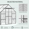 thumbnail image 4 of Outsunny Polycarbonate Greenhouse Kit with Vent Rain Gutter Door, Black, 4 of 10