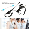 thumbnail image 3 of Call Center Headset, Corded Headset Wired Earpiece Headset With In Ear Bud, Hands Free Single Ear Business Headset For Office, 3 of 8
