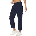 thumbnail image 2 of iHPH7 Joggers pour Femmes Pantalons Cargo en Molleton pour Femmes Pantalons à Séchage Rapide Femmes Pantalons Cargo pour Femmes Pantalons Taille Haute pour Femmes Pantalons de Gym Femmes Pantalons d'Extérieur Femmes Bleu Foncé m, 2 of 7