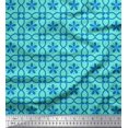 thumbnail image 1 of Soimoi Green Moss Georgette Fabric Talavera Poblana Ethnic Decor Fabric Printed Yard 42 Inch Wide, 1 of 3