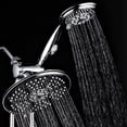 thumbnail image 2 of 38-Setting 3-Way Rainfall Combo by DreamSpa features 6-setting 7-inch Rain Shower Head and 6-setting 4-inch Hand Shower with Patented ON/OFF Pause Switch. Use each shower separately or both together, 2 of 6