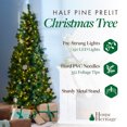 thumbnail image 2 of Home Heritage Half Pine 7' Pre-Lit Artificial Christmas Tree, 150 White LED, 2 of 12