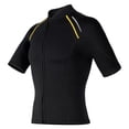 thumbnail image 2 of Sinleey Men 1.5mm Neoprene Wetsuits Top Short Sleeve Rash Guard Shirts Professional Swimwear Black 3XL, 2 of 5