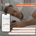 thumbnail image 2 of LOOKEE® Ring Sleep Oxygen Monitor with Vibration Reminder for Low O2 | Continuous Ring Pulse Oximeter Overnight Tracks Blood Oxygen Level and Heart Rate | Free Mobile App Reports, 2 of 9